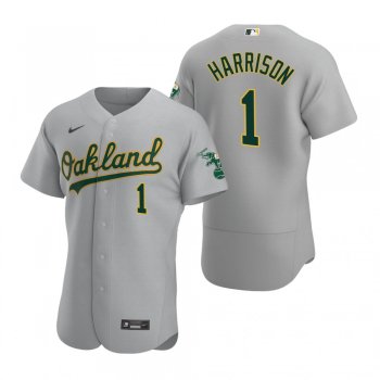 Men's Oakland Athletics Josh Harrison Nike Gray Authentic Road Jersey