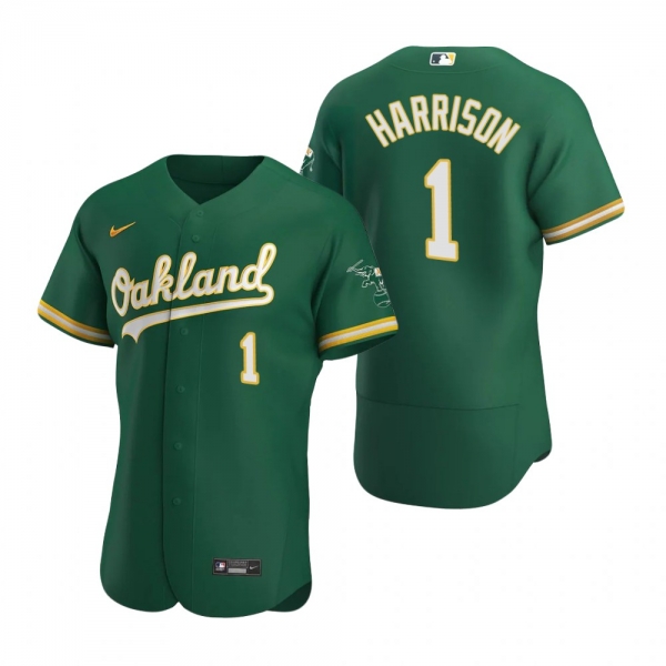 Men's Oakland Athletics Josh Harrison Nike Kelly Green Authentic Alternate Jersey