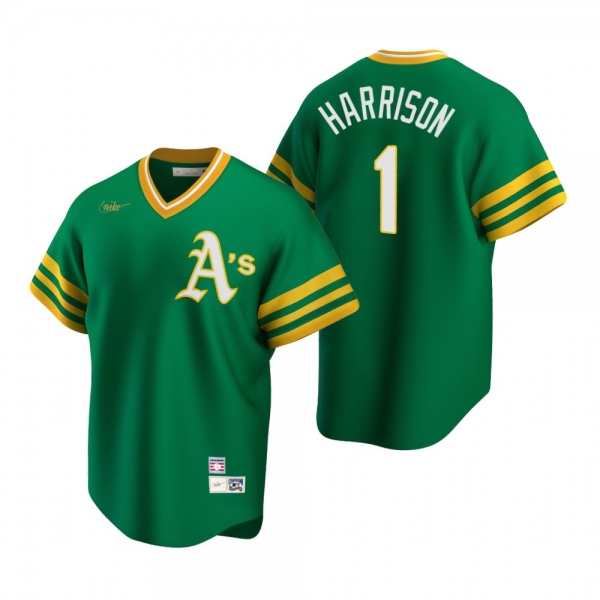 Oakland Athletics Josh Harrison Nike Kelly Green Cooperstown Collection Road Jersey