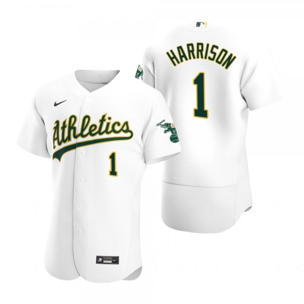 Men's Oakland Athletics Josh Harrison Nike White Authentic Home Jersey