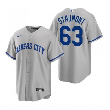 Kansas City Royals Josh Staumont Nike Gray Replica Road Jersey