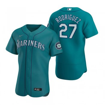 Men's Seattle Mariners Julio Rodriguez Aqua Authentic Alternate Jersey