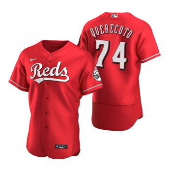 Men's Cincinnati Reds Juniel Querecuto Scarlet Authentic Alternate Jersey