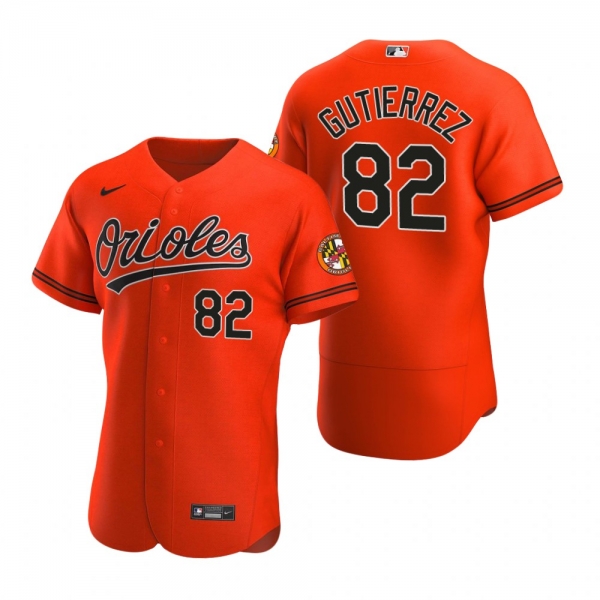 Men's Baltimore Orioles Kelvin Gutierrez Nike Orange Authentic Alternate Jersey