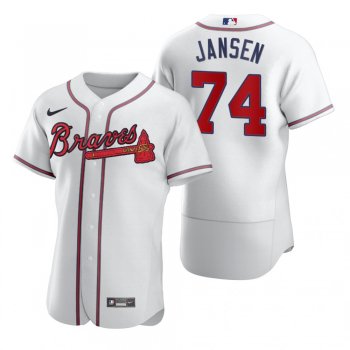 Men's Atlanta Braves Kenley Jansen White Authentic Home Jersey