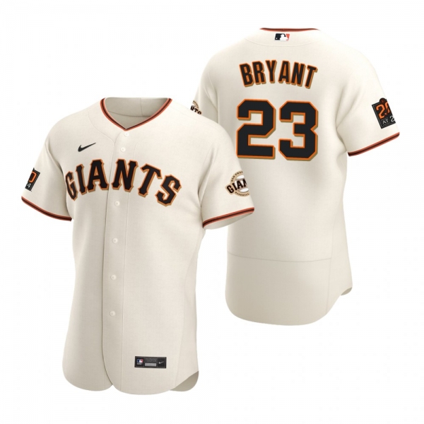 Men's San Francisco Giants Kris Bryant Nike Cream Authentic Home Jersey