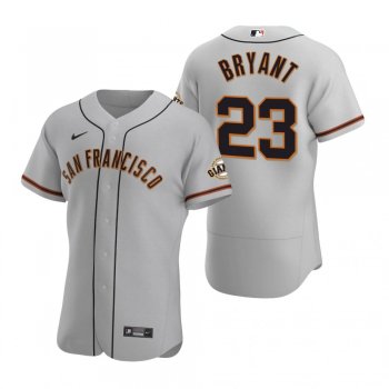 Men's San Francisco Giants Kris Bryant Nike Gray Authentic Road Jersey