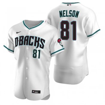 Men's Arizona Diamondbacks Kyle Nelson White Authentic Alternate Jersey