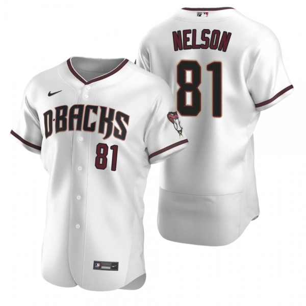 Men's Arizona Diamondbacks Kyle Nelson White Authentic Home Jersey