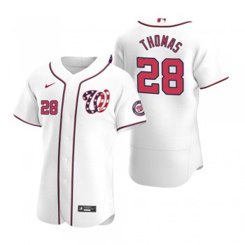 Men's Washington Nationals Lane Thomas White Authentic Alternate Jersey