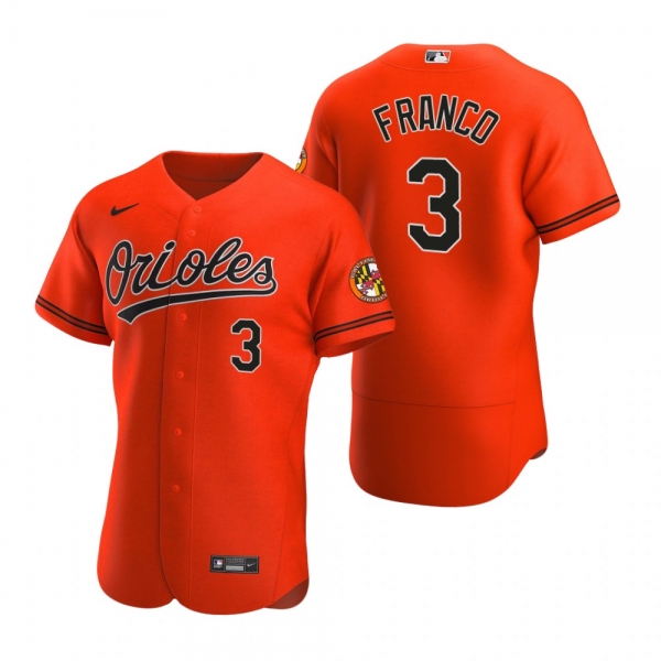 Men's Baltimore Orioles Maikel Franco Nike Orange Authentic Alternate Jersey