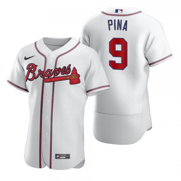 Men's Atlanta Braves Manny Pina White Authentic Home Jersey