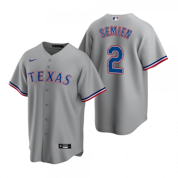 Men's Texas Rangers Marcus Semien Nike Gray Replica Road Jersey