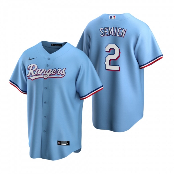 Men's Texas Rangers Marcus Semien Nike Light Blue Replica Alternate Jersey