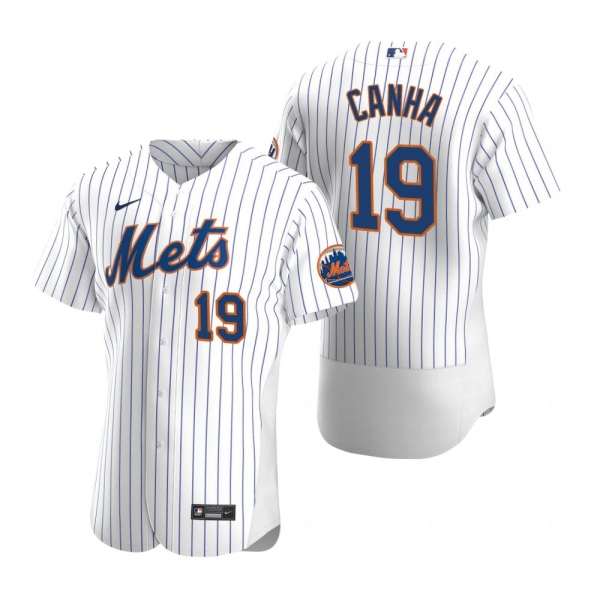 Men's New York Mets Mark Canha White Authentic Home Jersey