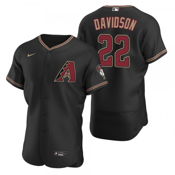 Men's Arizona Diamondbacks Matt Davidson Black Authentic Alternate Jersey