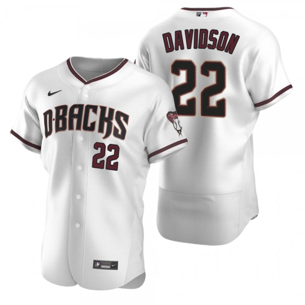 Men's Arizona Diamondbacks Matt Davidson White Authentic Home Jersey