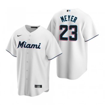 Miami Marlins Max Meyer Nike White Replica Home Jersey