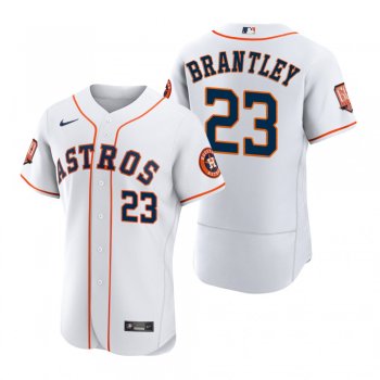 Men's Houston Astros Michael Brantley White 60th Anniversary Authentic Jersey