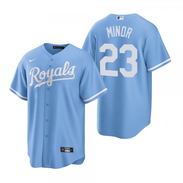 Kansas City Royals Mike Minor Nike Blue Replica Alternate Jersey