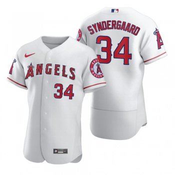 Men's Los Angeles Angels Noah Syndergaard White Authentic Home Jersey