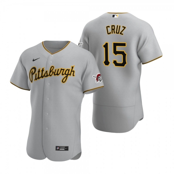 Men's Pittsburgh Pirates Oneil Cruz Gray Authentic Road Jersey