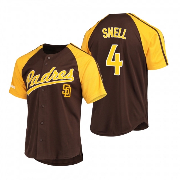 San Diego Padres Blake Snell Brown Replica Button-Down Raglan Jersey