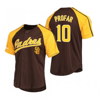 San Diego Padres Jurickson Profar Brown Replica Button-Down Raglan Jersey