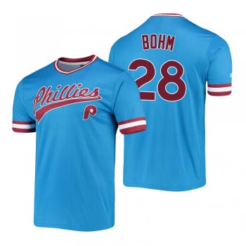 Philadelphia Phillies Alec Bohm Light Blue Cooperstown Collection Stitches Jersey