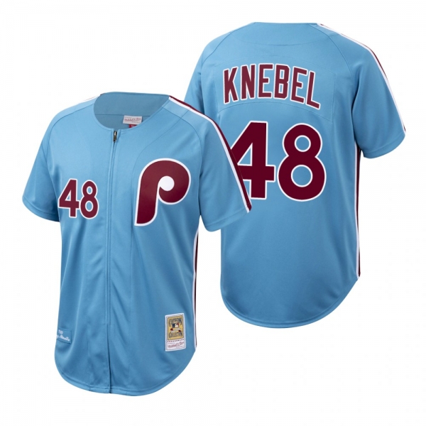 Philadelphia Phillies Corey Knebel Cooperstown Collection Light Blue Authentic Jersey