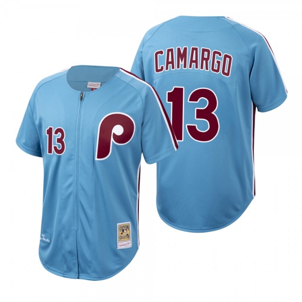 Philadelphia Phillies Johan Camargo Cooperstown Collection Light Blue Authentic Jersey