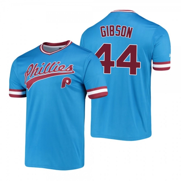 Philadelphia Phillies Kyle Gibson Light Blue Cooperstown Collection Stitches Jersey