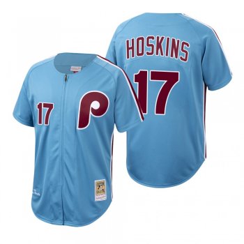 Philadelphia Phillies Rhys Hoskins Cooperstown Collection Light Blue Authentic Jersey