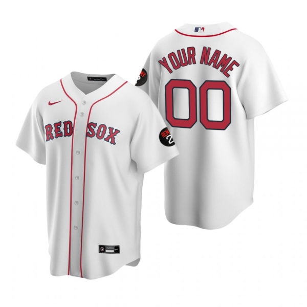 Custom Boston Red Sox White Home Jersey