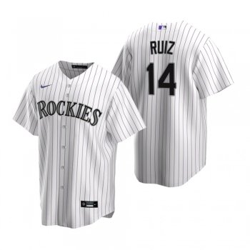 Men's Colorado Rockies Rio Ruiz Nike White Replica Home Jersey