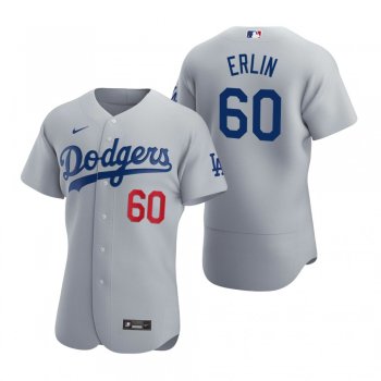 Men's Los Angeles Dodgers Robbie Erlin Gray Authentic Alternate Jersey