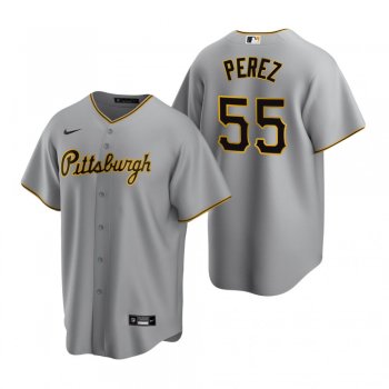 Men's Pittsburgh Pirates Roberto Perez Nike Gray Replica Road Jersey