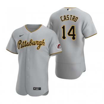 Men's Pittsburgh Pirates Rodolfo Castro Gray Authentic Road Jersey