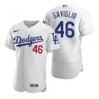 Men's Los Angeles Dodgers Sam Gaviglio White Authentic Home Jersey