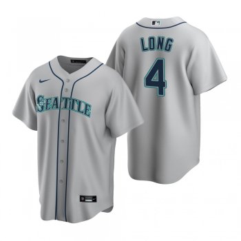 Seattle Mariners Shed Long Jr. Nike Gray Replica Road Jersey