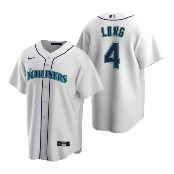 Seattle Mariners Shed Long Jr. Nike White Replica Home Jersey