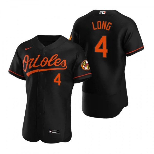 Men's Baltimore Orioles Shed Long Jr. Black Authentic Alternate Jersey