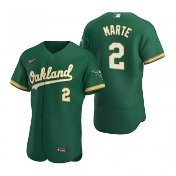 Men's Oakland Athletics Starling Marte Nike Kelly Green Authentic Alternate Jersey