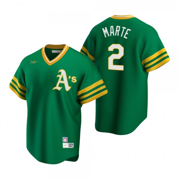 Oakland Athletics Starling Marte Nike Kelly Green Cooperstown Collection Road Jersey