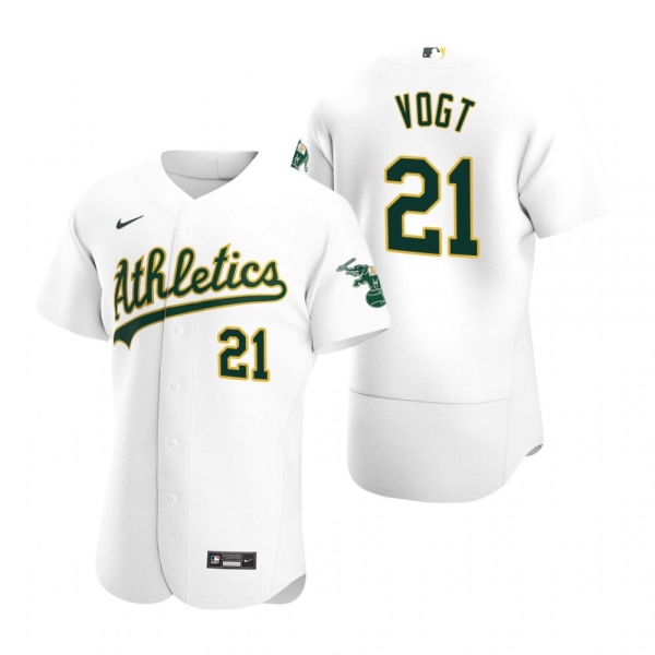 Men's Oakland Athletics Stephen Vogt White Authentic Home Jersey