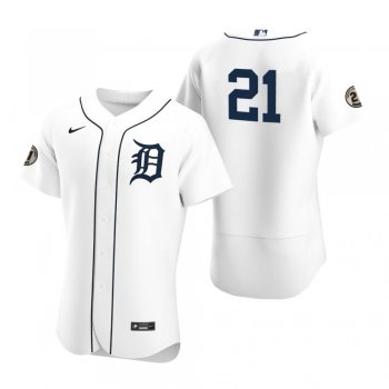 Detroit Tigers Authentic White Roberto Clemente Day Jersey