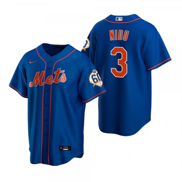 New York Mets Tomas Nido Nike Royal 60th Anniversary Alternate Jersey