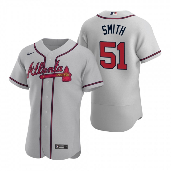 Men's Atlanta Braves Will Smith Gray Authentic Road Jersey