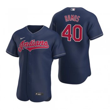 Men's Cleveland Indians Wilson Ramos Nike Navy Authentic Jersey