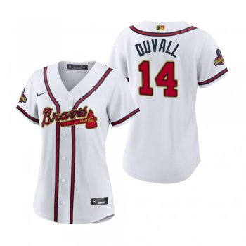 Women's Adam Duvall Atlanta Braves White 2022 Gold Program Replica Jersey